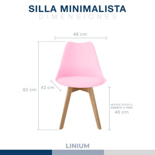 Foto 2 | Foto 2 | Silla Tulip Minimalista Moderna Comedor Acolchonada Color Rosa