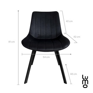 Foto 2 | Foto 2 | Set 2 Sillas Comedor Velvet Tapizada Terciopelo Sala Eames