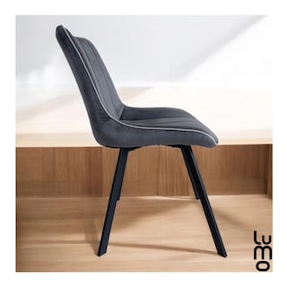 Foto 7 | Foto 7 | Set 2 Sillas Comedor Velvet Tapizada Terciopelo Sala Eames