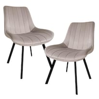 Set 2 Sillas Comedor Velvet Tapizada Terciopelo Sala Eames