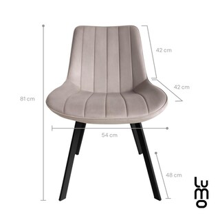 Foto 2 | Foto 2 | Set 2 Sillas Comedor Velvet Tapizada Terciopelo Sala Eames