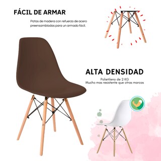 Foto 4 | Foto 4 | Set De 4 Sillas Estilo Eames Comedor Moderna Komfort