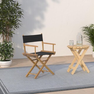 Foto 2 | Foto 2 | Silla Casual Home Director's 18 Con Estructura Natural De Lona Negra - Venta Internacional.