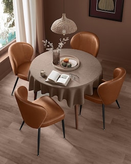 Foto 3 | Foto 3 | Juego De 2 Sillas De Comedor De La Colección Vasagle Ekho, Color Marrón Caramelo - Venta Internacional.
