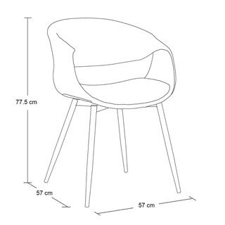 Foto 7 | Foto 8 | Silla Duque Tela Gris Pata Negra