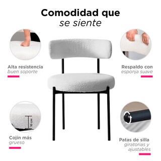 Foto 2 | Foto 2 | Par De Sillas Vintage  Modena Blanco