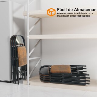Foto 6 | Foto 6 | Sillas Plegable Furniturer Fair Marrón 46 X 41 X 78 Cm