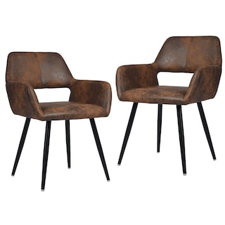 Foto 1 | Foto 1 | Set De 2 Sillas De Comedor Furniturer Cromwell Marrón 56 X 43 X 78 Cm