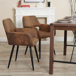 Foto 4 | Foto 4 | Set De 2 Sillas De Comedor Furniturer Cromwell Marrón 56 X 43 X 78 Cm
