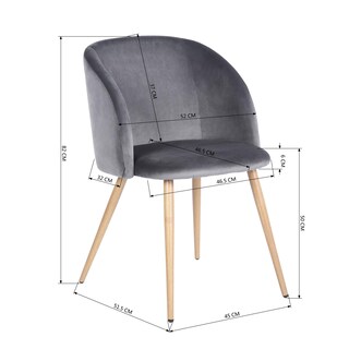 Foto 3 | Foto 3 | Set De 2 Sillas De Comedor Furniturer Ynez Gris 51 5 X 45 X 82 Cm