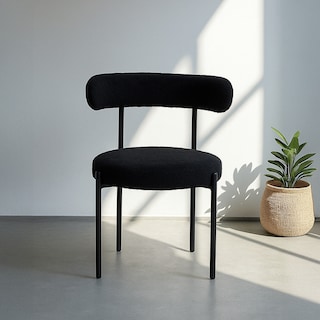 Foto 4 | Foto 4 | Ilios Innova | 4 Sillas Aria Negras. Diseño Minimalista En Tela Bouclé Y Metal. Ideales Para Comedor Sala O Restaurante.