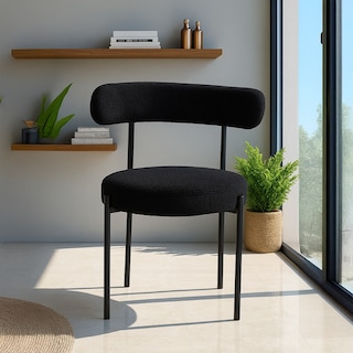Foto 5 | Foto 5 | Ilios Innova | 4 Sillas Aria Negras. Diseño Minimalista En Tela Bouclé Y Metal. Ideales Para Comedor Sala O Restaurante.