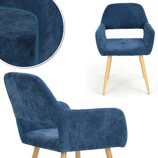 Foto 7 | Foto 7 | Set De 2 Sillas De Comedor Furniturer Cromwell Azul 56 X 56 X 78 Cm
