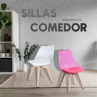 Foto 2 | Foto 2 | Set De 4 Sillas De Comedor Eames Acrílico Komfort