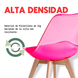 Foto 3 | Foto 3 | Set De 4 Sillas De Comedor Eames Acrílico Komfort