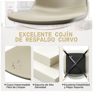 Foto 5 | Foto 5 | Set De 4 Sillas De Comedor Furniturer Charlton Beige 44 X 41.5 X 88 Cm