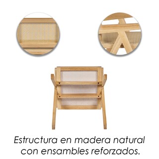 Foto 8 | Foto 8 | Ilios Innova | Set De 2 Sillas Jean De Madera Y Ratán Sintético Con Respaldo Y Asiento Trenzado Para Comedor.