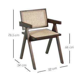 Foto 2 | Foto 2 | Ilios Innova | Set De 2 Sillas Jean De Madera Y Ratán Sintético Con Respaldo Y Asiento Trenzado Para Comedor O Sala.