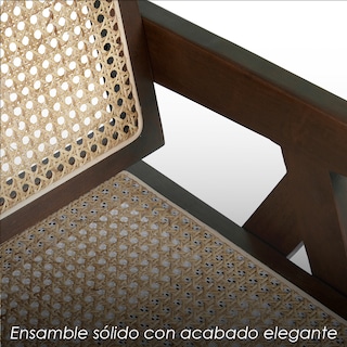 Foto 6 | Foto 6 | Ilios Innova | Set De 2 Sillas Jean De Madera Y Ratán Sintético Con Respaldo Y Asiento Trenzado Para Comedor O Sala.