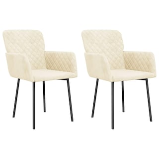 Foto 3 | Foto 3 | Sillas De Comedor Vidaxl Cream Velvet 2 Piezas - Venta Internacional.