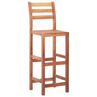 Foto 2 | Foto 2 | Juego De 4 Taburetes De Bar Vidaxl Con Respaldo Alto De Madera Maciza De Acacia - Venta Internacional.