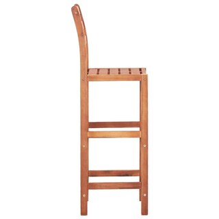 Foto 3 | Foto 3 | Juego De 4 Taburetes De Bar Vidaxl Con Respaldo Alto De Madera Maciza De Acacia - Venta Internacional.