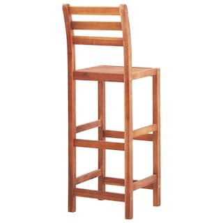 Foto 4 | Foto 4 | Juego De 4 Taburetes De Bar Vidaxl Con Respaldo Alto De Madera Maciza De Acacia - Venta Internacional.