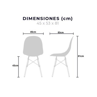 Foto 7 | Foto 7 | Comedor Mundo In T5 Eames color Gris para 4 Personas