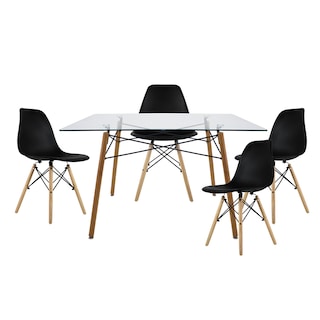 Foto 1 | Foto 1 | Comedor Mundi In Negro con 4 Sillas