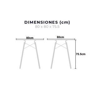 Foto 6 | Foto 6 | Comedor Circular Frankfurt Mundo In Melamina 4 Personas Multicolor