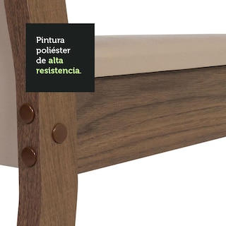 Foto 7 | Foto 7 | Comedor Madesa Honduras Tapa de Madera con 6 Sillas Marrón/Crema/Beige