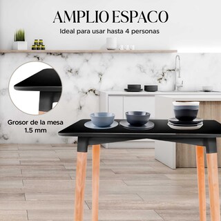 Foto 4 | Foto 4 | Mesa de Comedor Cuadrada Estilo Eames Minimalista Moderna
