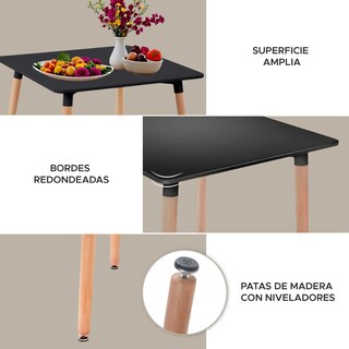 Foto 5 | Foto 5 | Mesa de Comedor Cuadrada Estilo Eames Minimalista Moderna