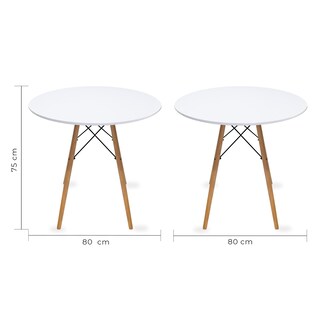 Foto 5 | Foto 5 | Comedor Circular Mundo In 80 cm Oslo color Blanco + 4 Sillas Eames