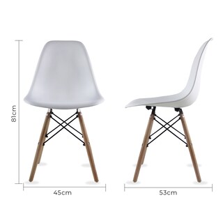 Foto 7 | Foto 7 | Comedor Circular Mundo In 80 cm Oslo color Blanco + 4 Sillas Eames