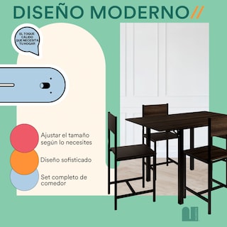 Foto 5 | Foto 5 | Comedor Mubson Ponce con 4 Sillas Antecomedor Café para Cocina