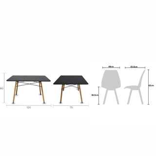 Foto 4 | Foto 4 | Comedor Rectangular Mundo In Frankfurt color Gris para 4 Personas