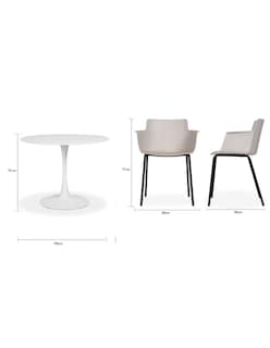 Foto 6 | Foto 6 | Comedor Circular Mundo In Vittoria para 4 Personas Multicolor