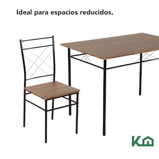 Foto 4 | Foto 4 | Comedor ColorHome KHMESAX4S Marrón 4 Sillas