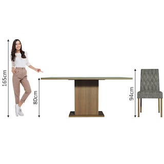 Foto 4 | Foto 4 | Juego de Comedor Geórgia Madesa con Mesa de Vidrio y 6 Sillas Grises