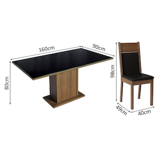 Foto 3 | Foto 3 | Juego de Comedor con Tablero de Vidrio y 4 Sillas Madesa Greta