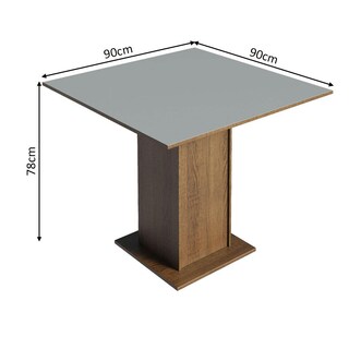 Foto 4 | Foto 4 | Juego de Comedor Mesa Tablero De Madera 4 Sillas Marrón/gris/negro