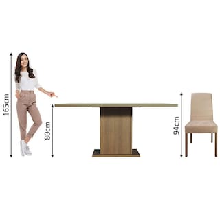 Foto 4 | Foto 4 | Juego de Comedor Mesa Tablero de Vidrio 6 Sillas Madesa Alexis Beige