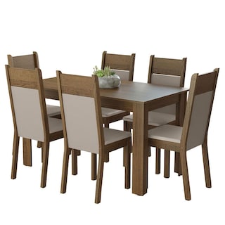 Foto 1 | Foto 1 | Juego de Comedor con 6 Sillas Madesa Bahamas Marrón