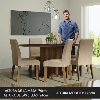 Foto 6 | Foto 6 | Juego de Comedor con Tapa de Madera más 6 Sillas Imperial Madesa Renata