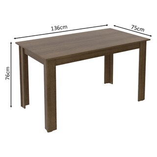 Foto 4 | Foto 4 | Juego de Comedor Madesa Mesa con Tapa de Madera 6 Sillas Bahamas Rústico Negro