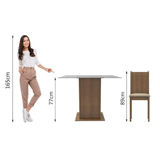 Foto 4 | Foto 4 | Juego de Comedor con Mesa y 4 Sillas Madesa Maya Mb