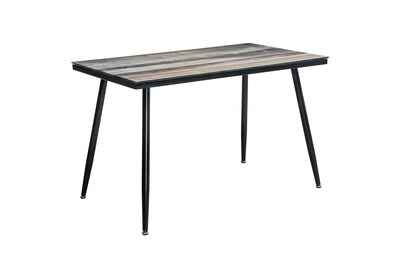 Foto 5 | Foto 5 | Comedor Mobilkraft Toyo Negro 4 Sillas Tubular y Cristal