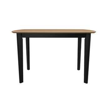 Foto 2 | Foto 2 | Mesa De Comedor Color Madera Y Negro Con 4 Sillas Con Estructura De Madera Maciza Y Asientos Acolchados