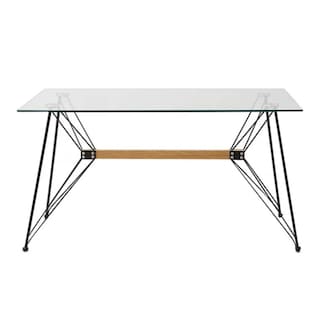 Foto 2 | Foto 2 | Comedor Completo Con Mesa De Cristal Y 4 Sillas Tapizadas En Terciopelo Mostaza Con Patas De Metal Con Efecto Madera